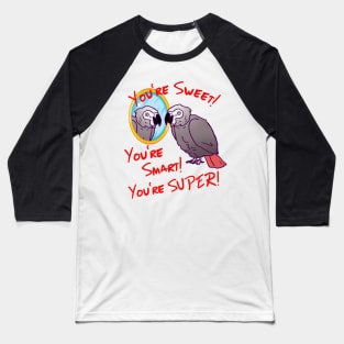 Daily Attitude Affirmations African Grey Parrot Image Baseball T-Shirt